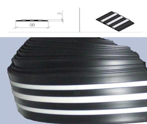Listwa ochronna 60mm czarnobiała Listwa ochronna 60mm czarnobiała