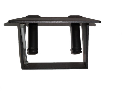 Folding table with a side for a pontoon with a holder for 2 rods Folding table with a side for a pontoon with a holder for 2 rods