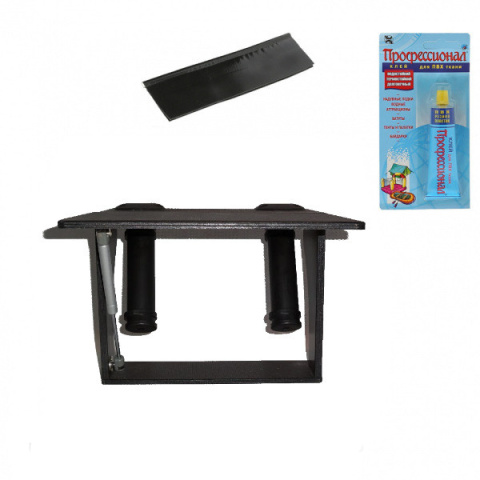 Folding table with a side for a pontoon with a holder for 2 rods Folding table with a side for a pontoon with a holder for 2 rods