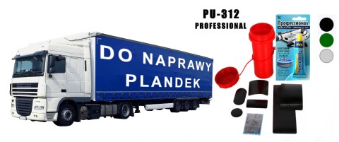 Zestaw Naprawczy Klej PU312 Professional + Łatki PVC + Siatka + Pudełko na klej do Deski SUP