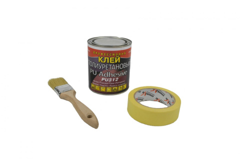 Professional glue 600g can + brush and tape Professional glue 600g can + brush and tape