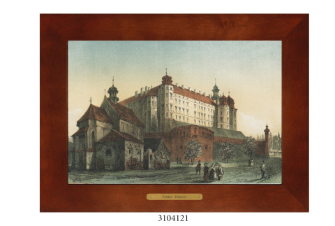 Obrazek Ceramiczny Kraków 38x28 cm w Drewnianej Ramce Obrazek Ceramiczny Kraków 38x28 cm w Drewnianej Ramce