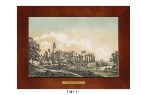 Obrazek Ceramiczny Kraków 38x28 cm w Drewnianej Ramce Obrazek Ceramiczny Kraków 38x28 cm w Drewnianej Ramce
