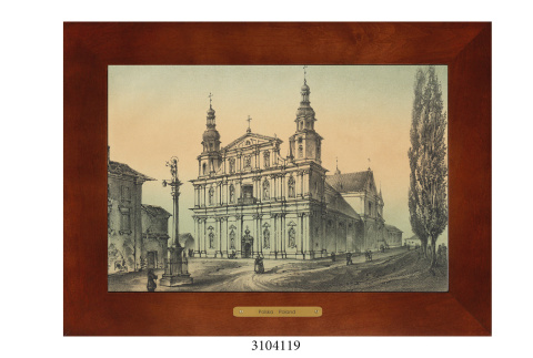 Obrazek Ceramiczny Kraków 38x28 cm w Drewnianej Ramce Obrazek Ceramiczny Kraków 38x28 cm w Drewnianej Ramce