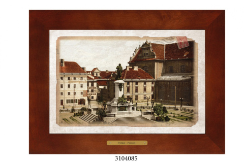 Obrazek Ceramiczny Kraków 38x28 cm w Drewnianej Ramce Obrazek Ceramiczny Kraków 38x28 cm w Drewnianej Ramce