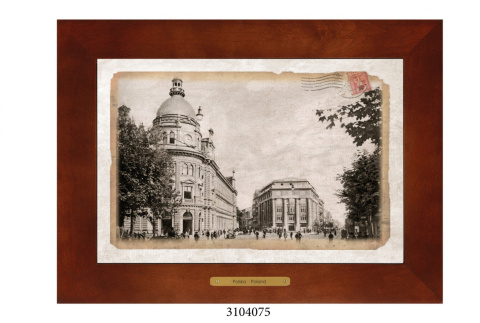 Obrazek Ceramiczny Kraków 38x28 cm w Drewnianej Ramce Obrazek Ceramiczny Kraków 38x28 cm w Drewnianej Ramce