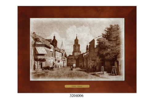 Obrazek Ceramiczny Lublin 38x28 cm w Drewnianej Ramce Obrazek Ceramiczny Lublin 38x28 cm w Drewnianej Ramce