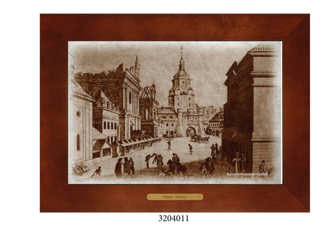 Obrazek Ceramiczny Lublin 38x28 cm w Drewnianej Ramce Obrazek Ceramiczny Lublin 38x28 cm w Drewnianej Ramce