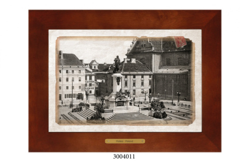 Obrazek Ceramiczny Warszawa 28x38 cm w Drewnianej Ramce Obrazek Ceramiczny Warszawa 28x38 cm w Drewnianej Ramce