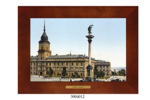 Obrazek Ceramiczny Warszawa 28x38 cm w Drewnianej Ramce Obrazek Ceramiczny Warszawa 28x38 cm w Drewnianej Ramce
