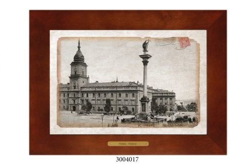 Obrazek Ceramiczny Warszawa 28x38 cm w Drewnianej Ramce Obrazek Ceramiczny Warszawa 28x38 cm w Drewnianej Ramce