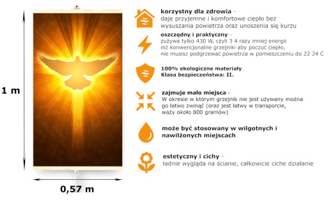Nástěnný Infračervený Ohřívač TRIO HOLUB Topný Panel Nástěnný Infračervený Ohřívač TRIO HOLUB Topný Panel