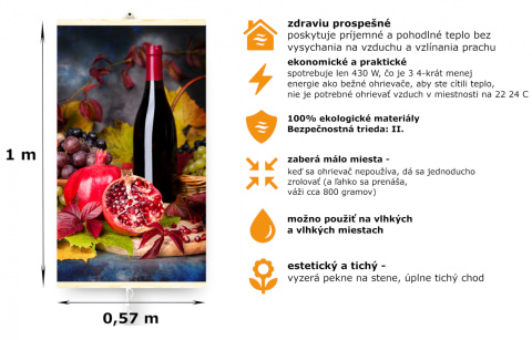 Grzejnik Naścienny TRIO WINO na Podczerwień Panel Grzewczy Grzejnik Naścienny TRIO WINO na Podczerwień Panel Grzewczy