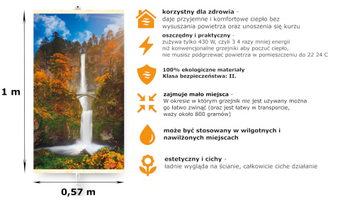Grzejnik Naścienny TRIO WODOSPAD na Podczerwień Panel Grzewczy Grzejnik Naścienny TRIO WODOSPAD na Podczerwień Panel Grzewczy