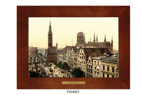 Obrazek Ceramiczny Gdańsk 28x38 cm w Drewnianej Ramce Obrazek Ceramiczny Gdańsk 28x38 cm w Drewnianej Ramce