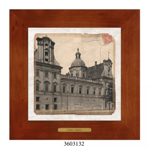 Obrazek Ceramiczny Wrocław 28x28 cm w Drewnianej Ramce Obrazek Ceramiczny Wrocław 28x28 cm w Drewnianej Ramce