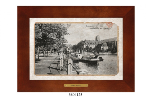 Obrazek Ceramiczny Wrocław 28x38 cm w Drewnianej Ramce Obrazek Ceramiczny Wrocław 28x38 cm w Drewnianej Ramce